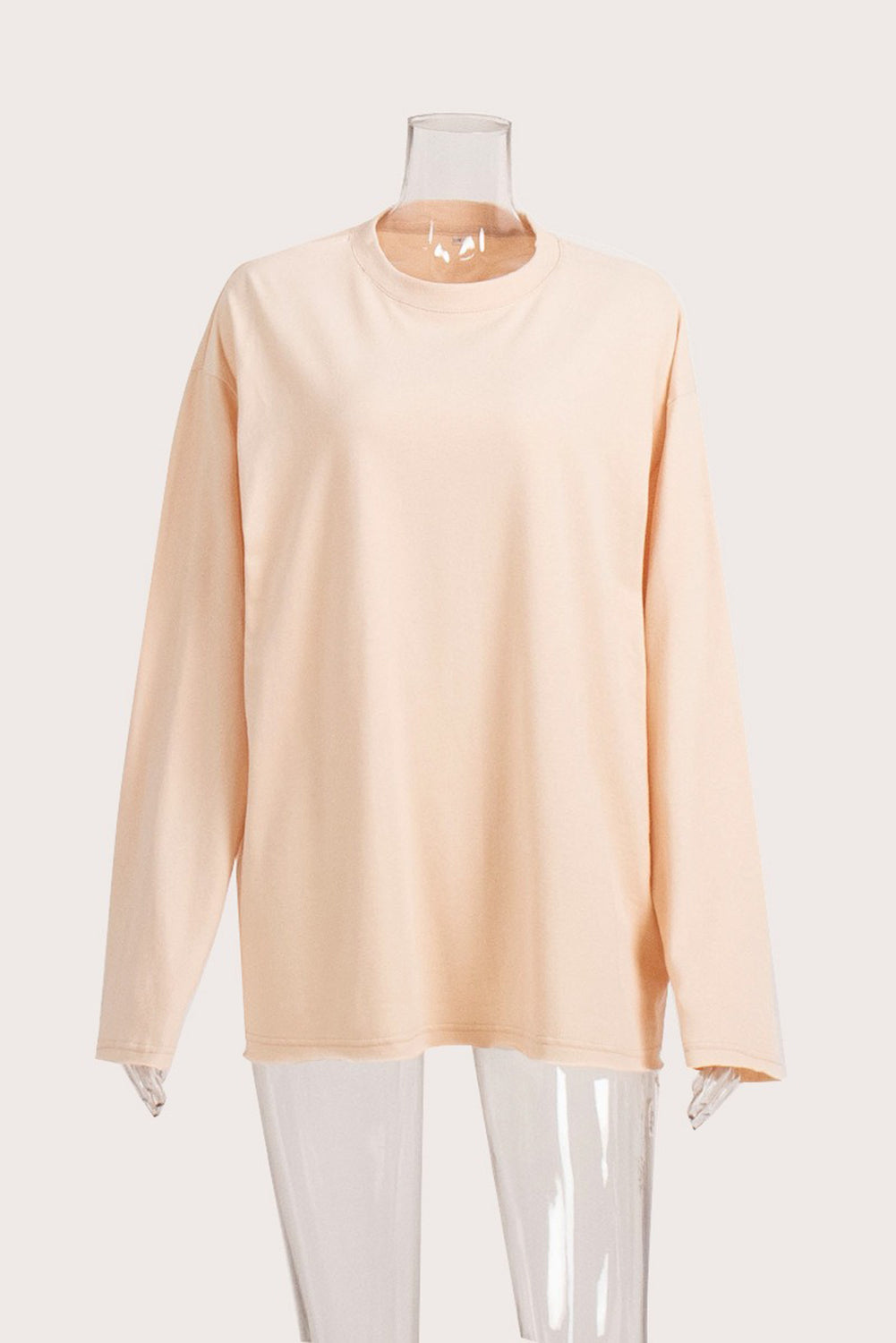 Wholesale Women's Texture Blouse T Shirt Plain Fashion Modern Long Sleeve Crew Neck Regular Tops Daily Black White Brown WL002