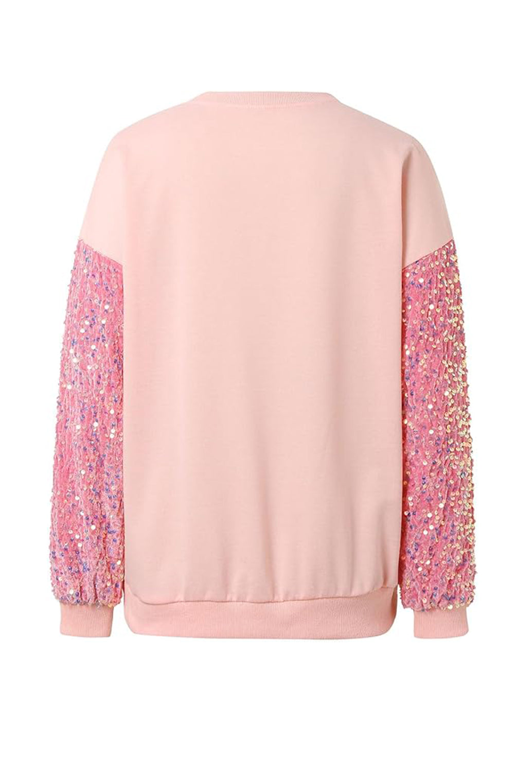 Wholesale Pink Christmas Sequin long sleeve Santa blouse