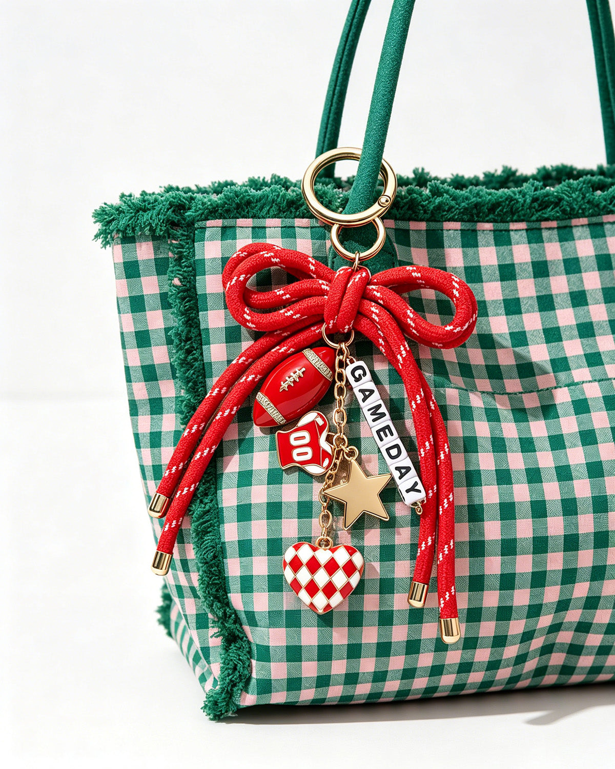 Red Football Gameday Bag Charm Bulk SP034