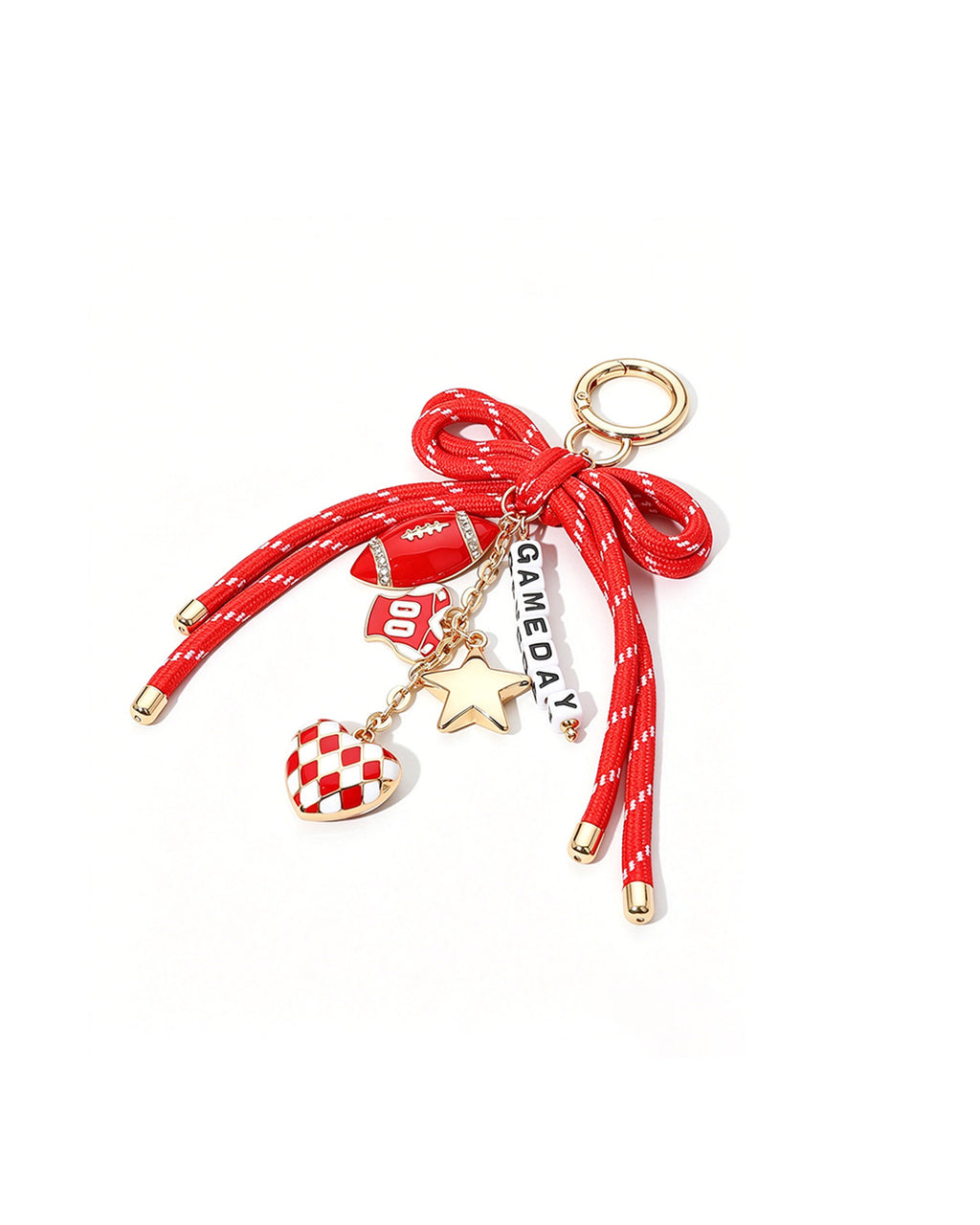 Red Football Gameday Bag Charm Bulk SP034
