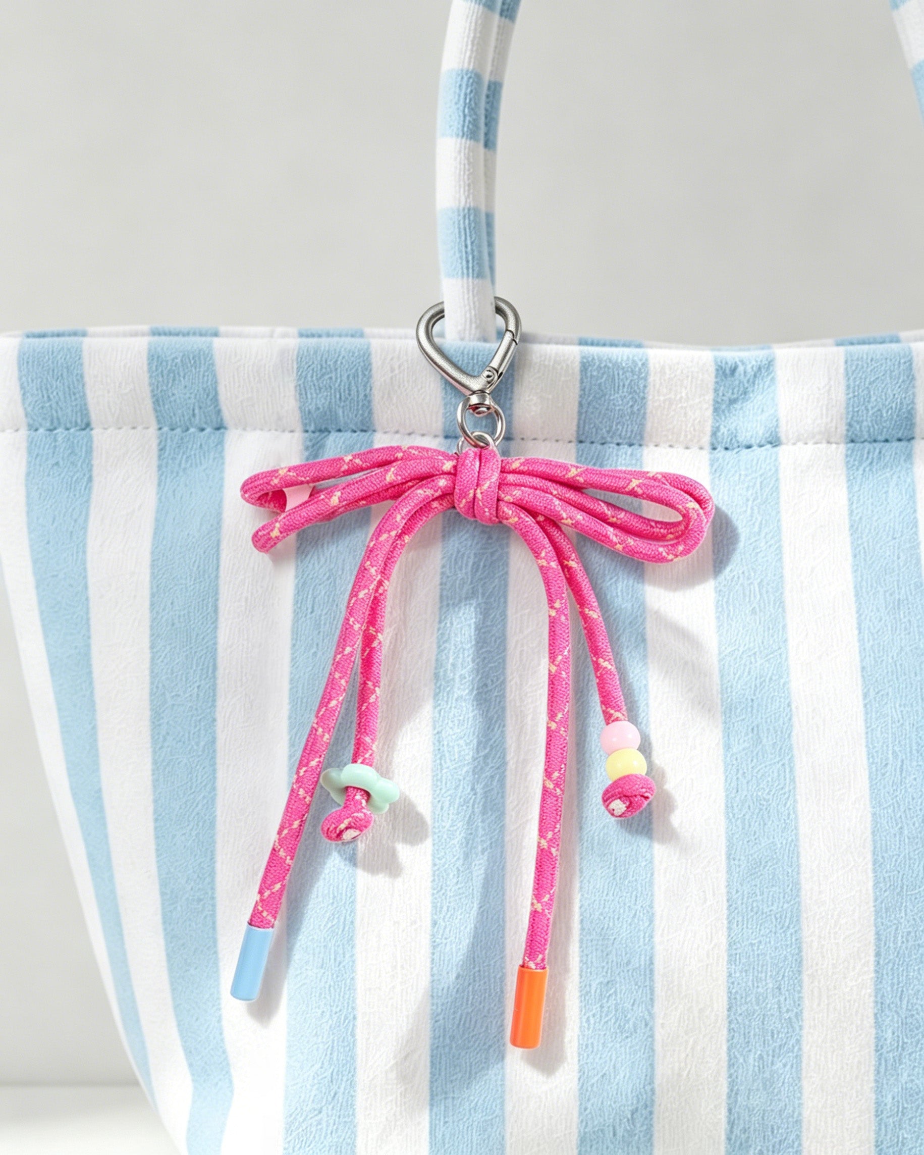 Wholesale Hot Pink Bow Keychain Girly Bag Charm SP045