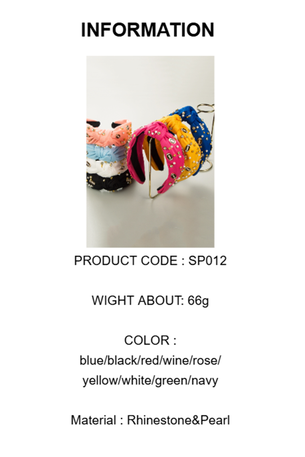 Wholesale Game day football Rhinestone&Pearl Headband Festives Celebrations Hair Hoop Elastic Headbands For Adults And Kids SP012
