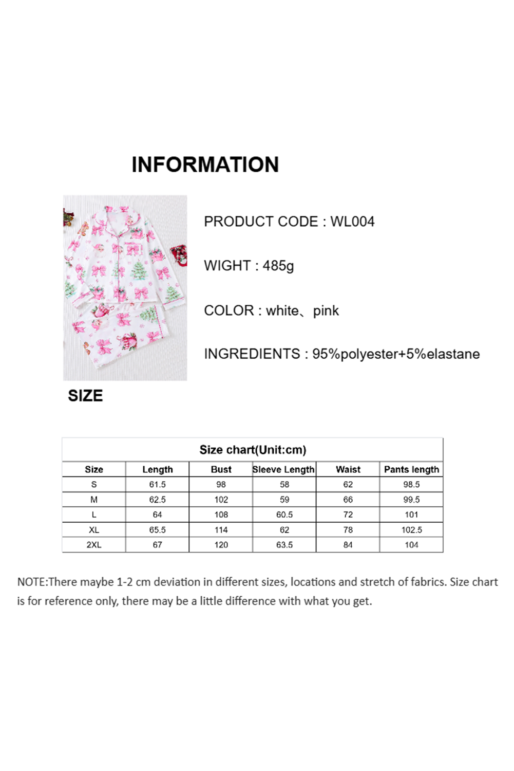 Wholesale Christmas Pajamas Womens Pajamas Set 2 Piece Soft Button-Down PJs Set Sleepwear Loungewear WL004